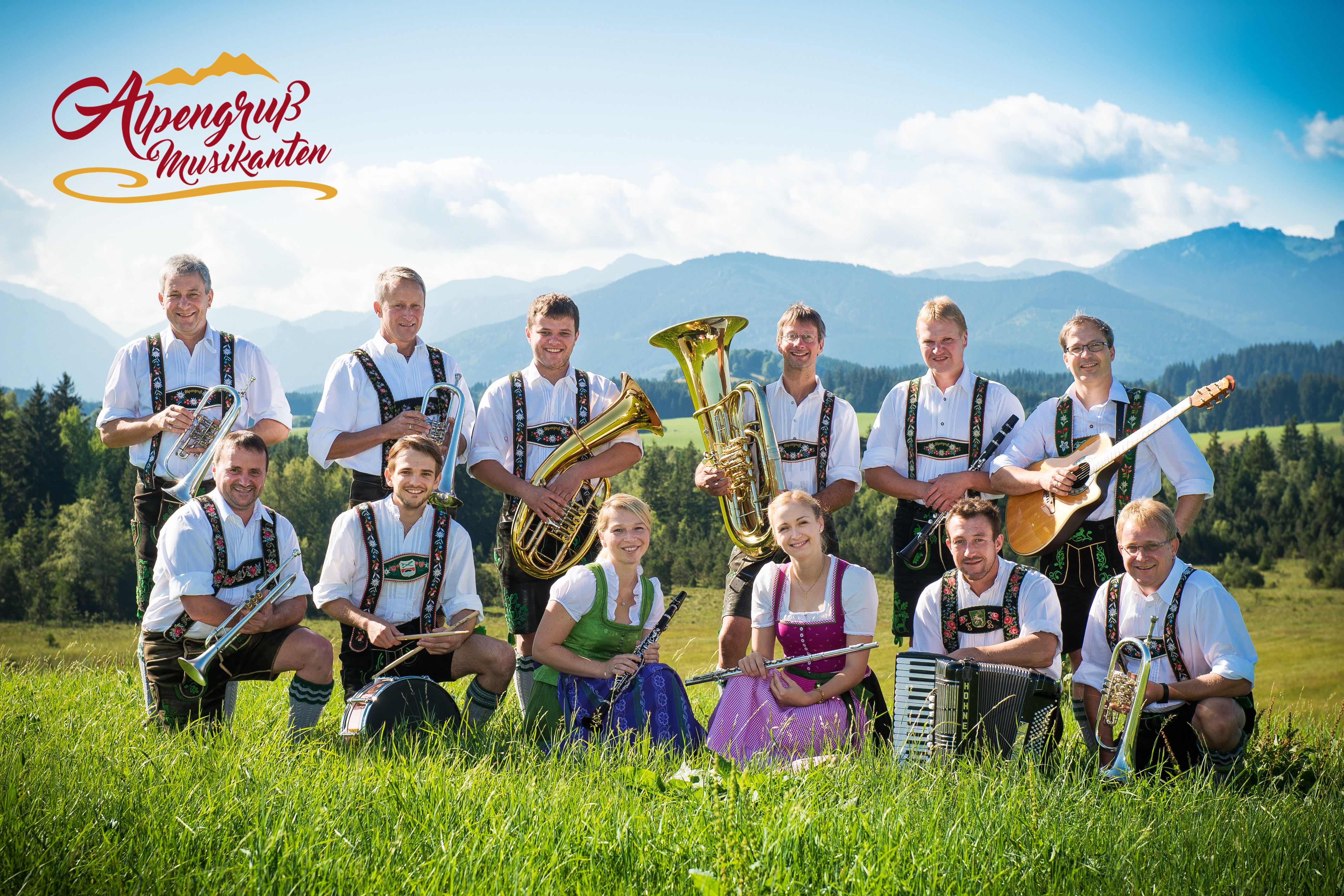 Alpengruß Musikanten Gruppenbild
